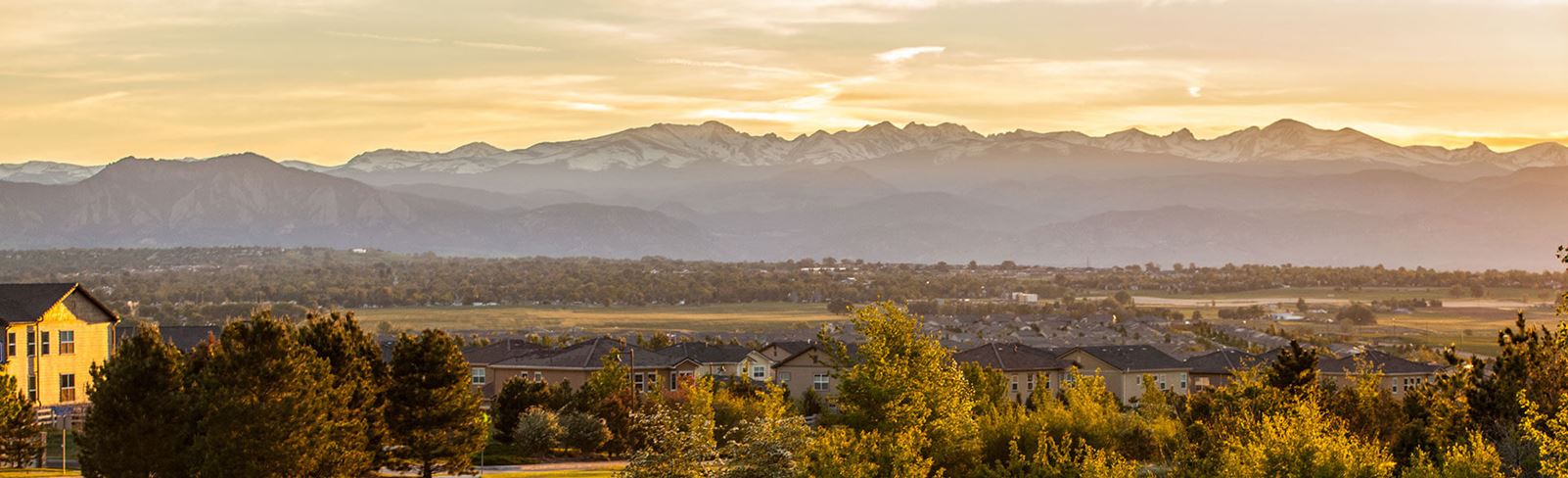 Brookfield Residential Land | Anthem community sunset in Broomfield, Colorado